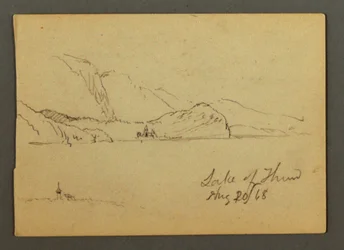 Disegno, lago di Thun, Oberland bernese, 20 agosto 1868