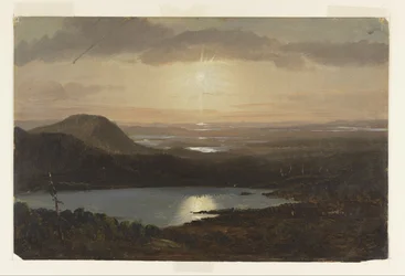 Il lago Eagle visto da Cadillac Mountain, Mount Desert Island, Maine