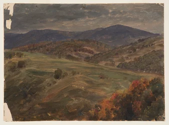 Paesaggio collinare, inizio autunno