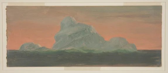 Iceberg contro il cielo serale