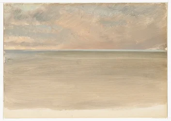 Paesaggio marino con la calotta glaciale in lontananza