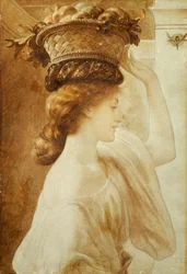 Eucharis: Una ragazza con un cesto di frutta