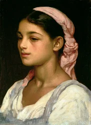 Testa di una ragazza italiana