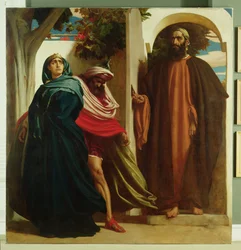 Jezebel e Ahab incontrano Elia, c.1862-3