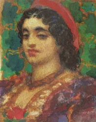 Studio della testa di una donna