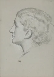 Studio della testa di una donna per il dipinto 