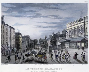 Il Gymnasium drammatico - in "Paris en 1832" di Martens