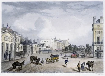 Le boulevard du Temple - in "Paris en 1832" di Martens
