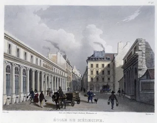 Scuola di Medicina - in "Paris en 1832" di Martens