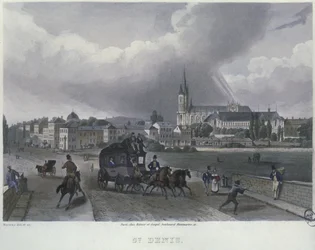 La città di St. Denis, inciso da Frederic Martens, 1832