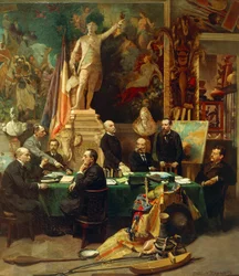 Jules Ferry che riceve i delegati delle colonie nel novembre 1892