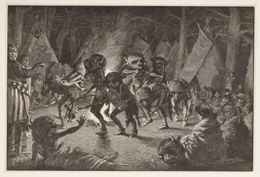 La danza del bufalo, da Harpers Weekly, pub. 1887