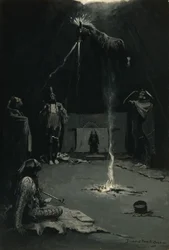 La partenza del cavallo della medicina (Dio del fuoco indiano) 1897