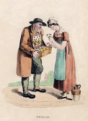 Il venditore ambulante da Ackermanns World in Miniature, 1820s