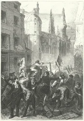 Insurrezione delle giornate di giugno, Rivoluzione del 1848, Parigi (incisione)