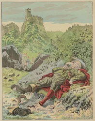 Le Petit Poucet, Pollicino (litografia a colori)