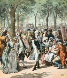 Bonaparte nei giardini del palazzo reale