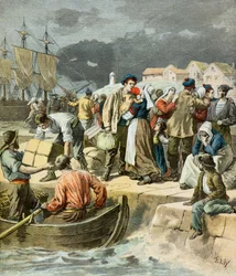 Partenza dei pescatori bretoni