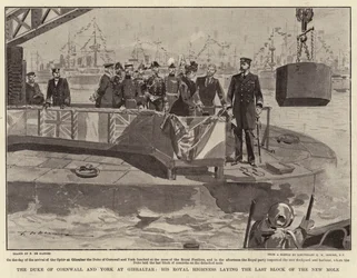 Il Duca di Cornovaglia e York a Gibilterra, Sua Altezza Reale posa l