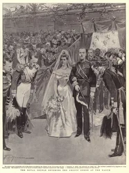 La coppia reale entra nella Groote Kerke all