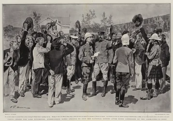 Tre evviva per Lord Kitchener, Boeri arresi ansiosi di unirsi agli Scouts Nazionali dopo essere stati indirizzati dal Comandante in Capo