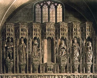 Schermo sopra la cappella di Enrico V, tavola O da 