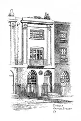 Casa di Thomas Carlyle, Ampton Street, Londra, 1912