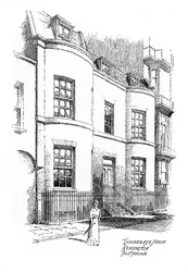 Casa di William Makepeace Thackeray, Kensington, Londra, 1912