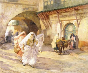 Donne arabe in una strada