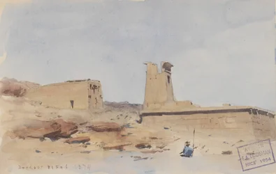 Il Tempio di Dendur, Mostrando il Pilone e la Terrazza, 1874