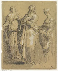 Tre figure in piedi