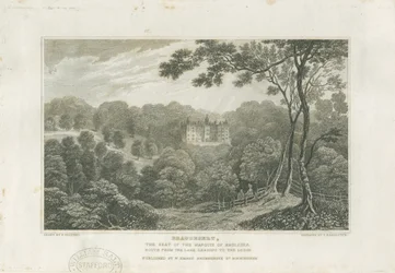 Beaudesert Hall e Parco: incisione