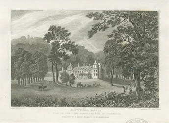 Sandwell Park - Hall (incisione)