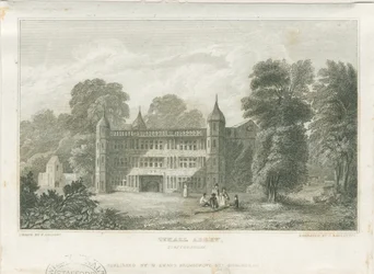 Tixall Hall - Portineria: incisione, nd [c 1830]