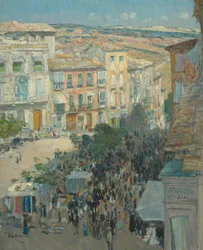 Vista di una città del sud della Francia, 1910