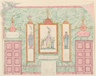 Elevazione del muro, probabilmente per la Sala dei Banchetti, Royal Pavilion, Brighton