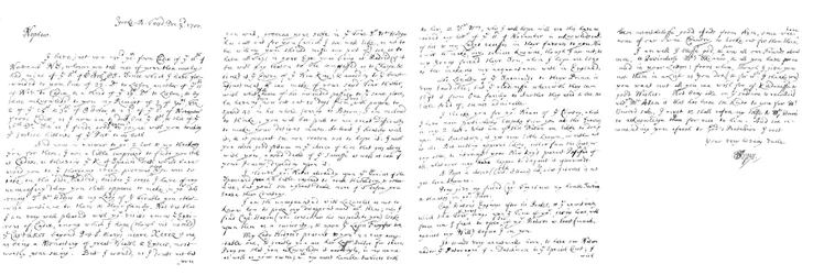 Lettera di Samuel Pepys a John Jackson, Esq, 1700 1865