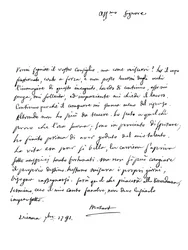 Lettera di Wolfgang Amadeus Mozart, 1791 1865