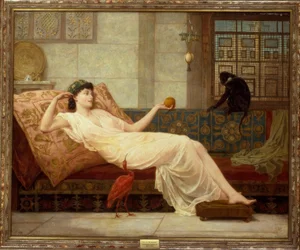 Frederick Goodall, Dolce far niente, dipinto, 1889