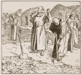 Agricoltura monastica, illustrazione da 