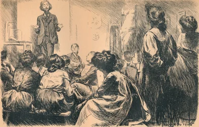 Le nostre lezioni serali di arte sono iniziate, 1905