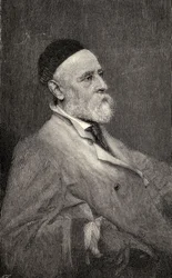 Ritratto di George Frederick Watts, inciso da T. Johnson dopo la fotografia di Hollyer, da 