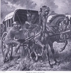 Fuga di Steyn e De Wit, illustrazione da After Pretoria: The Guerilla War, 1902