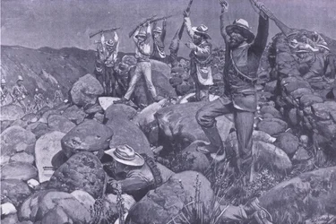 La finta resa che attirò i Liverpools in una posizione disperata, illustrazione da Dopo Pretoria: La Guerra di Guerriglia, 1902
