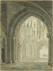Interno del portico nord di St Mary Redcliffe