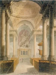 Interno della chiesa di St Stephen Walbrook, Città di Londra