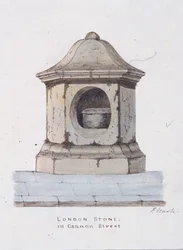 London Stone, Cannon Street, Londra, c1816