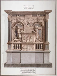 Monumento a Richard Allington nella Rolls Chapel, Chancery Lane, City of London, 1800