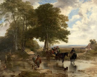 Carro del mercato a un ruscello, 1845
