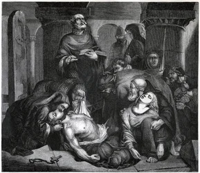 La Sepoltura di Harold a Waltham Abbey, 1847